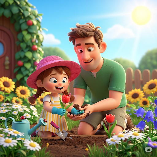 Helping in the Garden